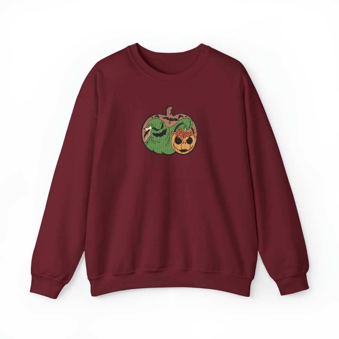 Bordado "Oogie Boogie" en sudadera cuello redondo. EDICIÓN ESPECIAL