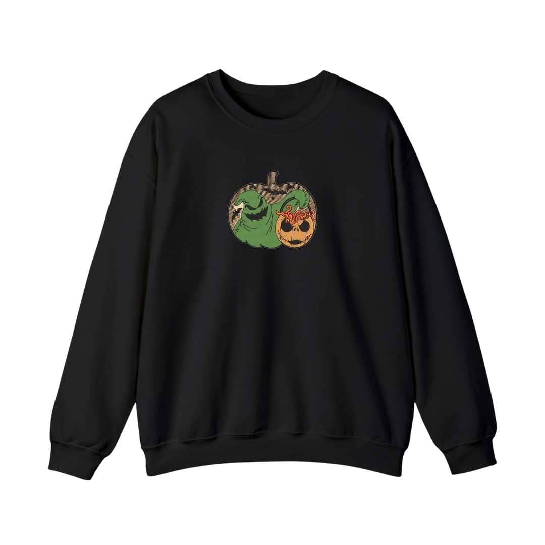 Bordado "Oogie Boogie" en sudadera cuello redondo. EDICIÓN ESPECIAL