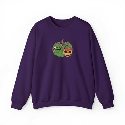 Bordado "Oogie Boogie" en sudadera cuello redondo. EDICIÓN ESPECIAL