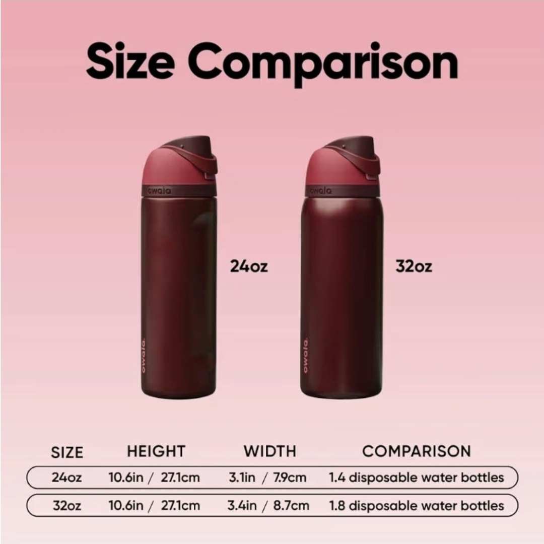 Owala FreeSip 24 oz Water Bottle - Black Cherry