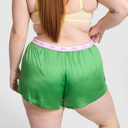 Silky Sleep Boxy Pajama Shorts -verde