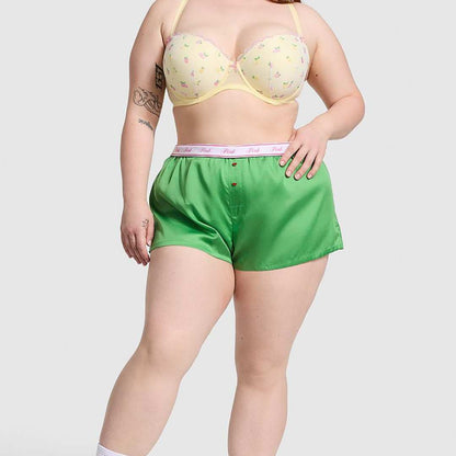 Silky Sleep Boxy Pajama Shorts -verde