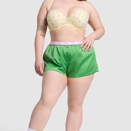 Silky Sleep Boxy Pajama Shorts -verde