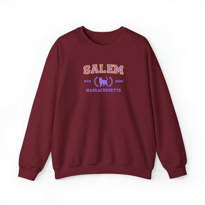 Bordado "SALEM MASSACHUSETTS" en sudadera cuello redondo. EDICIÓN ESPECIAL