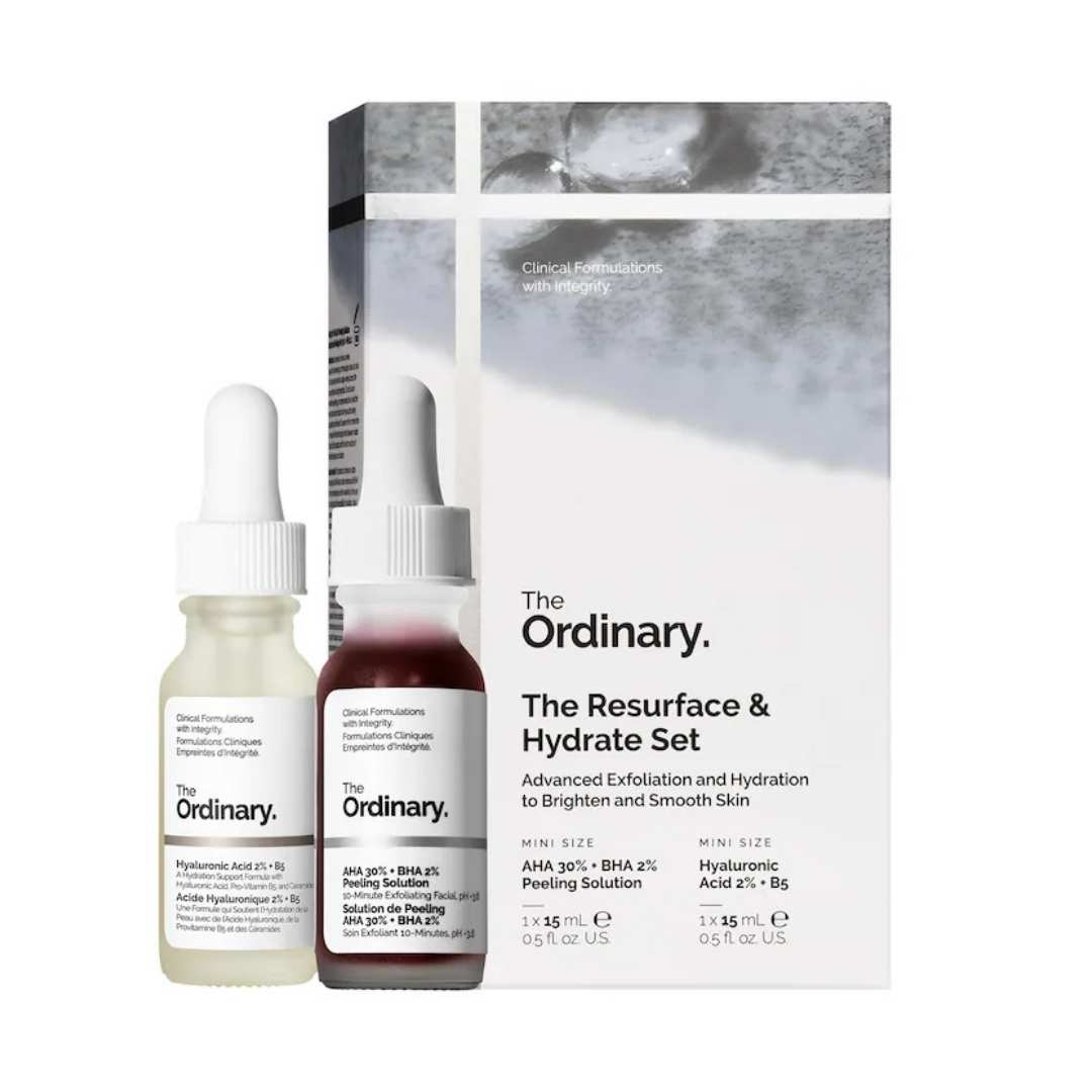 The Resurface & Hydrate Set with Hyaluronic Acid + AHA