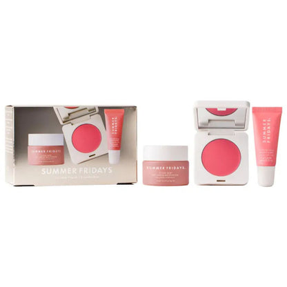 El set Dewy Pink con mini bálsamo labial Lip Butter en Pink Sugar - SUMMER FRIDAYS