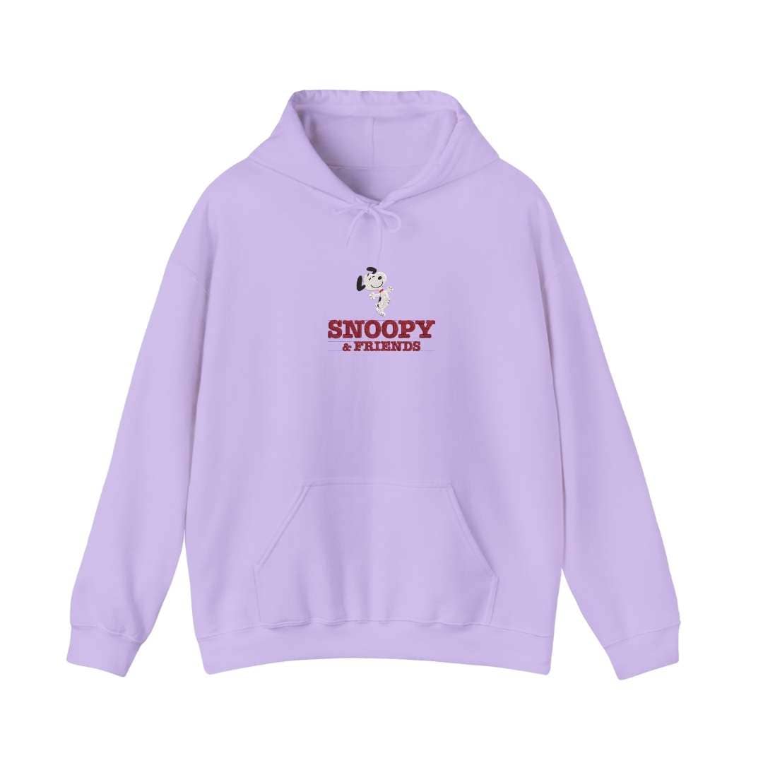 Bordado "Snoopy & friends" en sudadera cuello redondo.