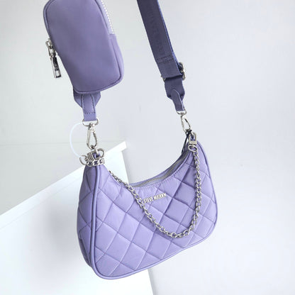 Crossbody acolchada lila