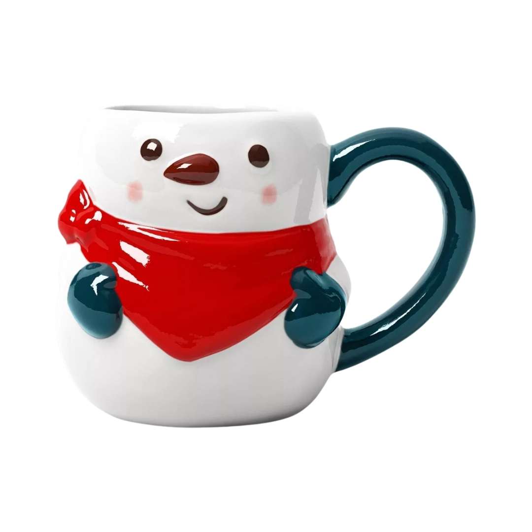 Taza de loza con Muñeco de Nieve 237 ml
