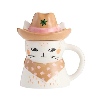 Taza de Gato con tapa sombrero