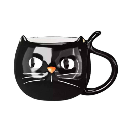 Halloween Gato Taza de Gres Figural Negro 455 ml