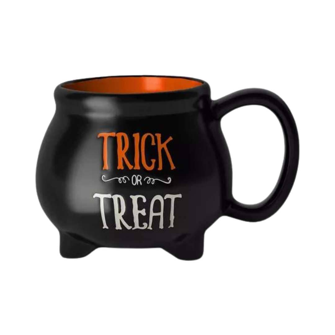 Halloween Stoneware Figural Trick or Treat Cauldron Mug 450 ML