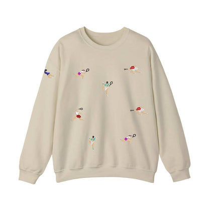 Sudadera cuello redondo mezcla pesada con Bordado "Tennis Citizen II"