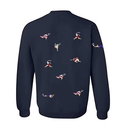 Sudadera cuello redondo mezcla pesada con Bordado "Tennis Citizen II"