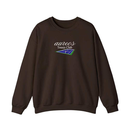 Sudadera cuello redondo mezcla pesada con Bordado "Aureos Tennis Club"