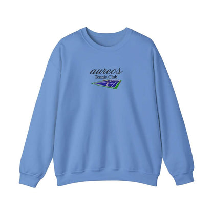 Sudadera cuello redondo mezcla pesada con Bordado "Aureos Tennis Club"
