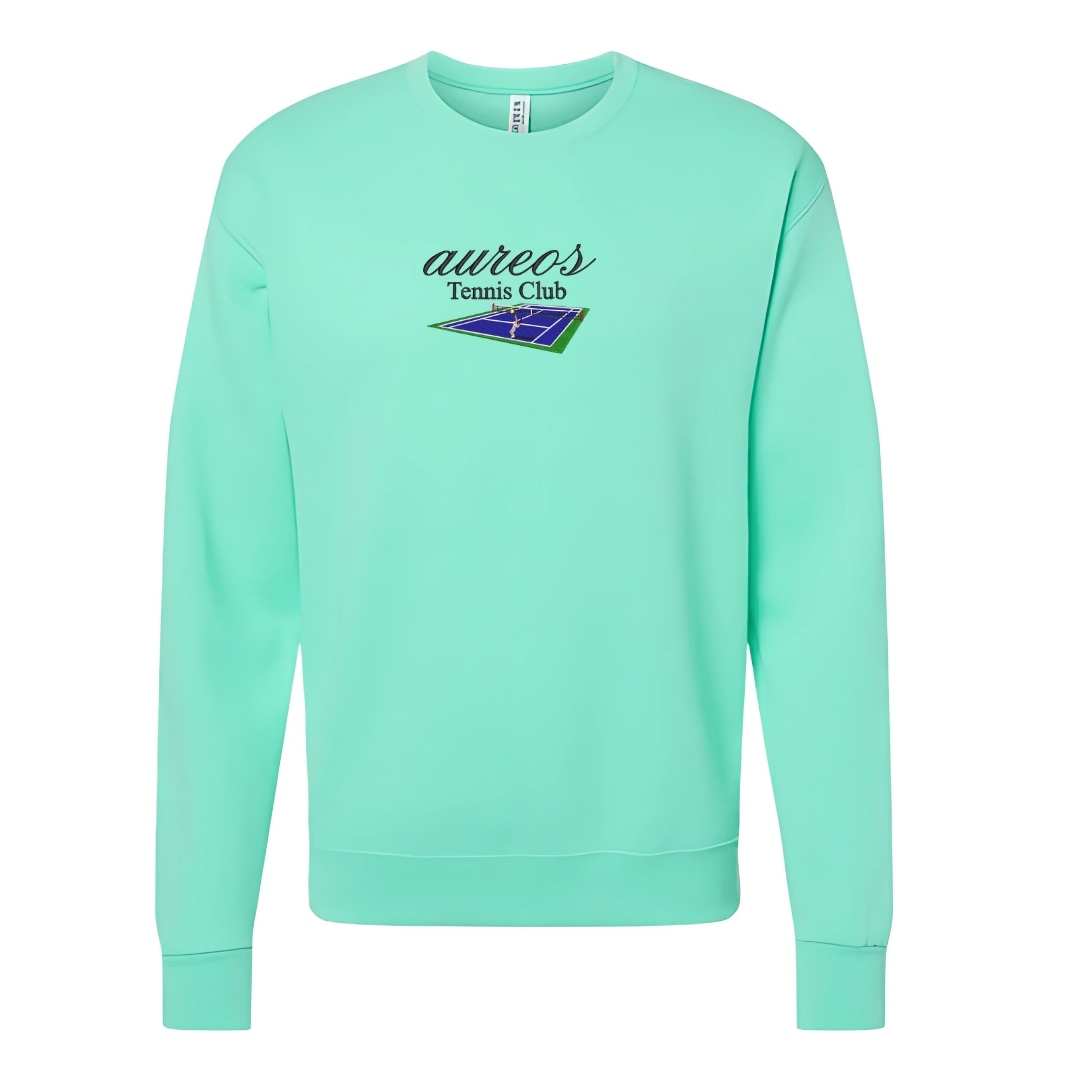 Sudadera cuello redondo mezcla pesada con Bordado "Aureos Tennis Club"