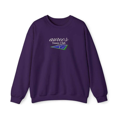 Sudadera cuello redondo mezcla pesada con Bordado "Aureos Tennis Club"