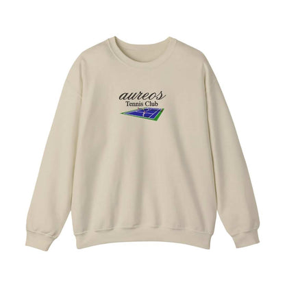 Sudadera cuello redondo mezcla pesada con Bordado "Aureos Tennis Club"