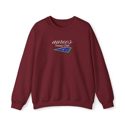 Sudadera cuello redondo mezcla pesada con Bordado "Aureos Tennis Club"