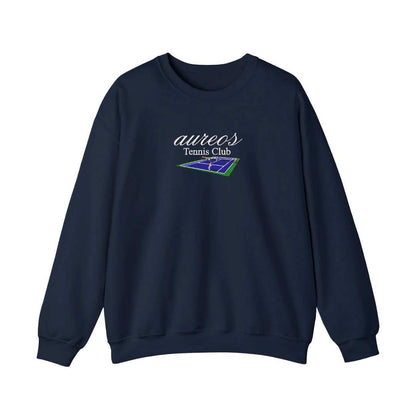 Sudadera cuello redondo mezcla pesada con Bordado "Aureos Tennis Club"