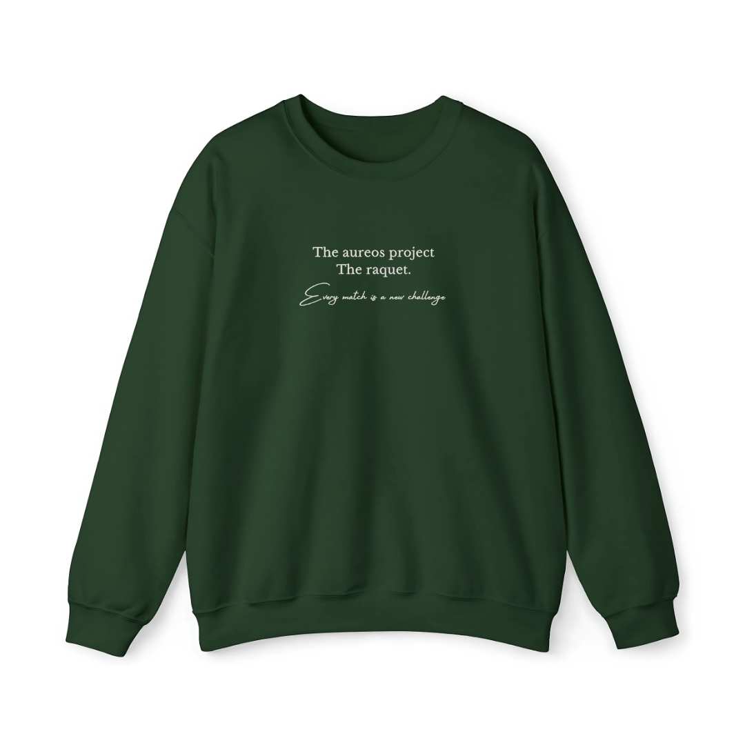 Sudadera cuello redondo mezcla pesada con Bordado "The Raquet"