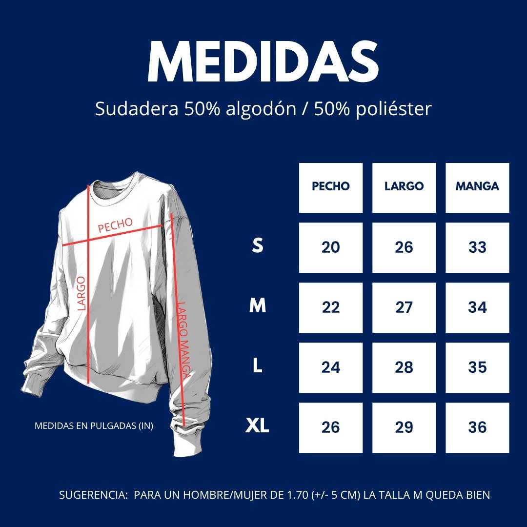Sudadera cuello redondo mezcla pesada con Bordado "Aureos Social club"
