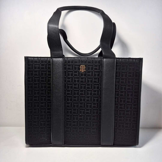 Tote Monograma negro Tela