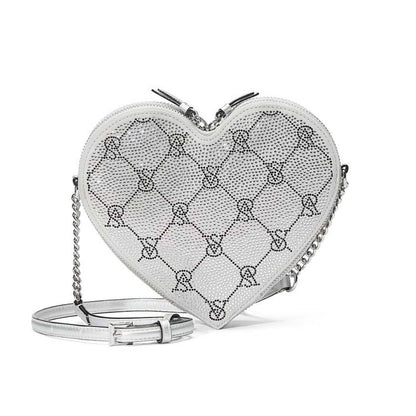 Crossbody corazón plata