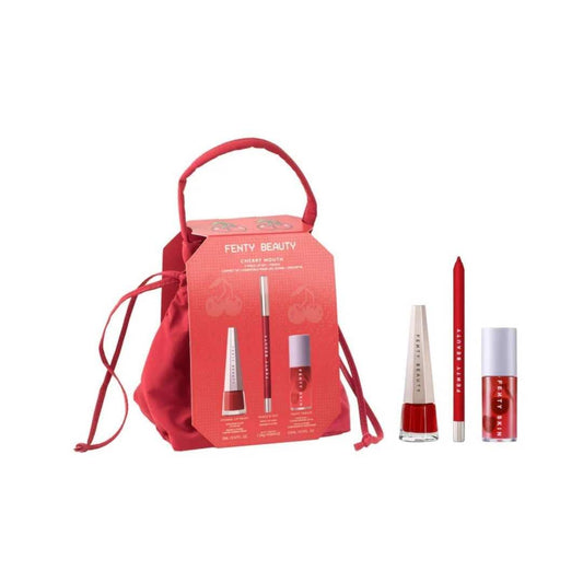 Cherry Mouth 3-Piece Lip Set + Pouch